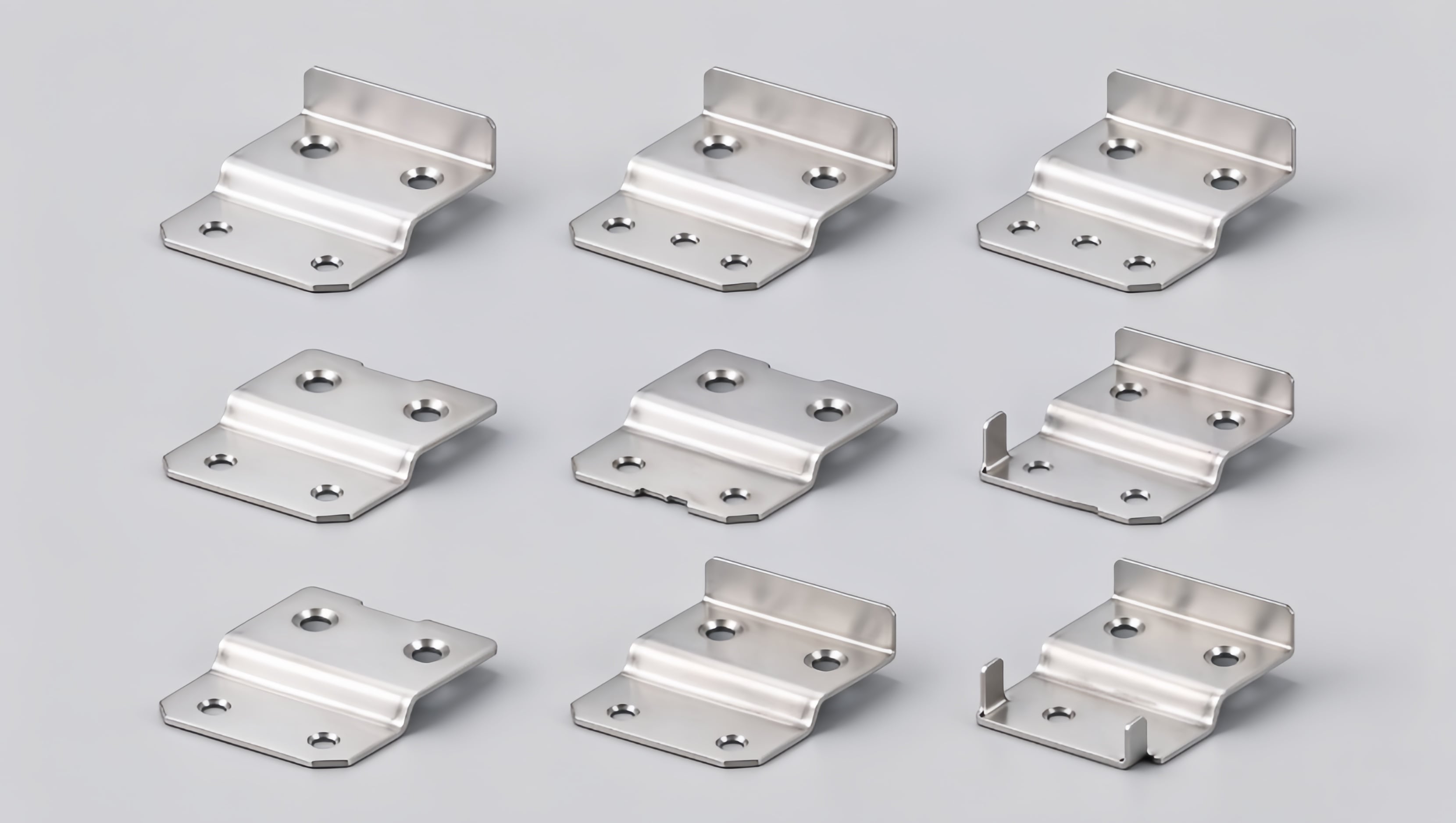 SUS304 progressive die stamped brackets in repeat production