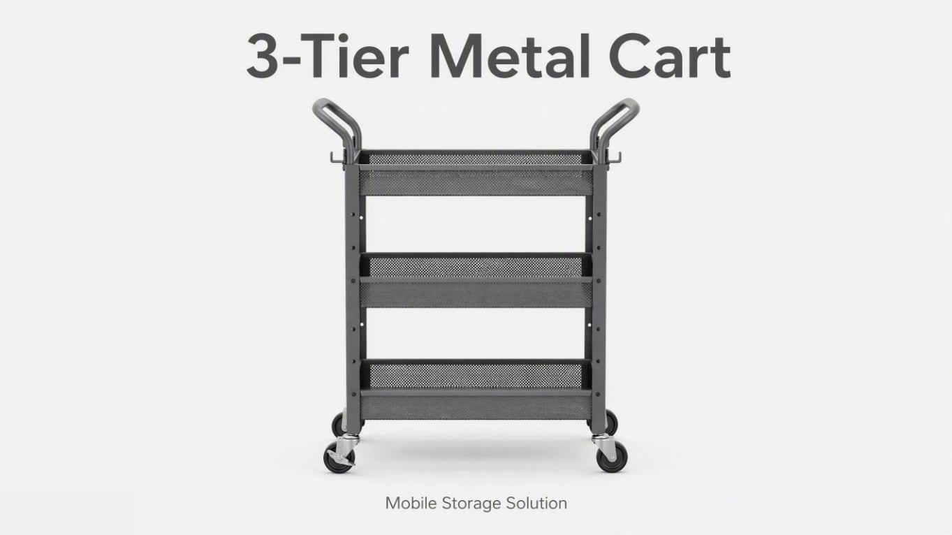 Custom 3-Tier Metal Mesh Storage Cart Manufacturing: An OEM Case Study