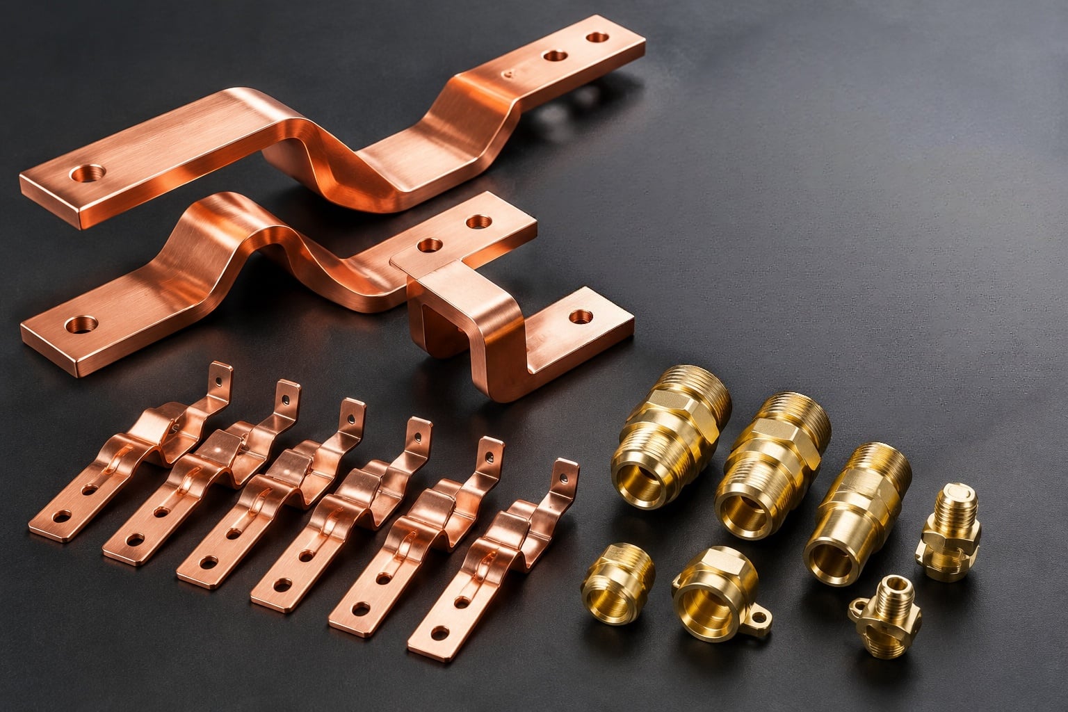 Finished custom fabricated solid copper busbars 1.jpg