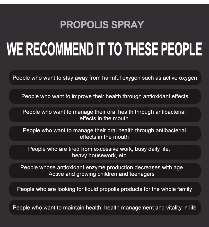 Blueberry Flavor Propolis Spray Alcohol Free factory