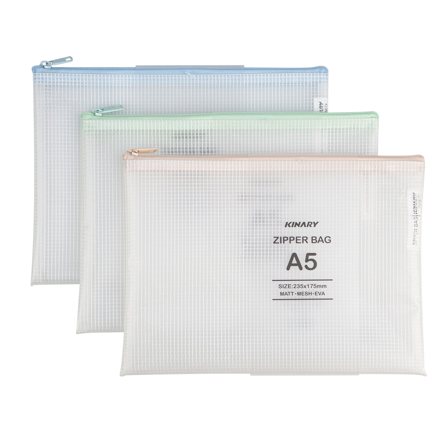 FB8123 |  A5 MATT  MESH EVA ZIPPER BAG  