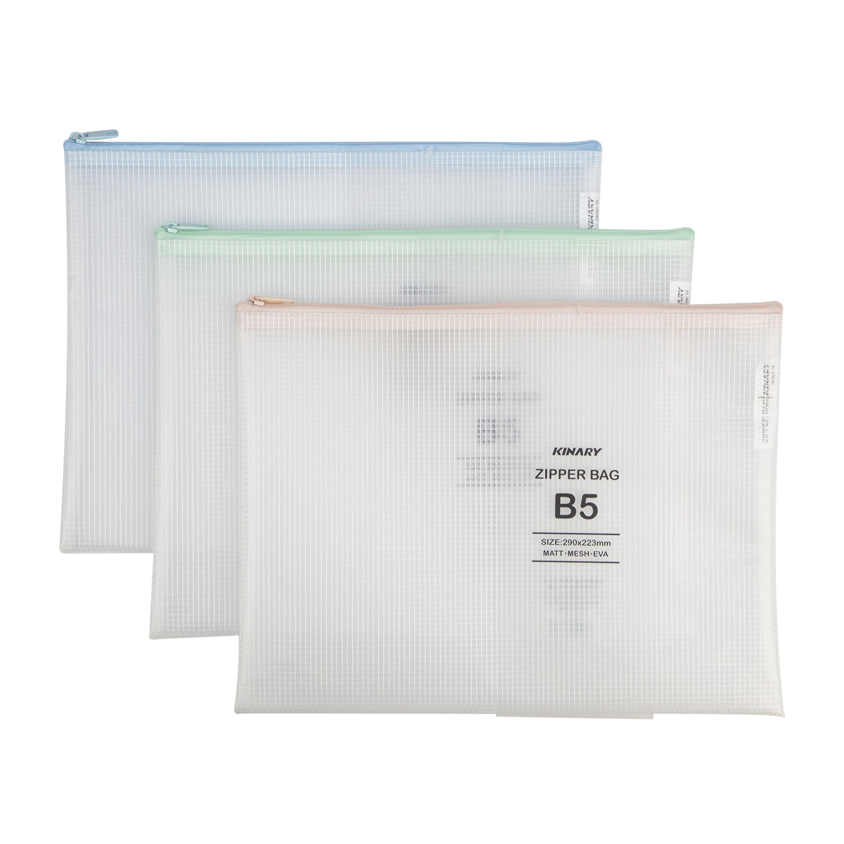 FB8121 |  A5 MATT  MESH EVA ZIPPER BAG  