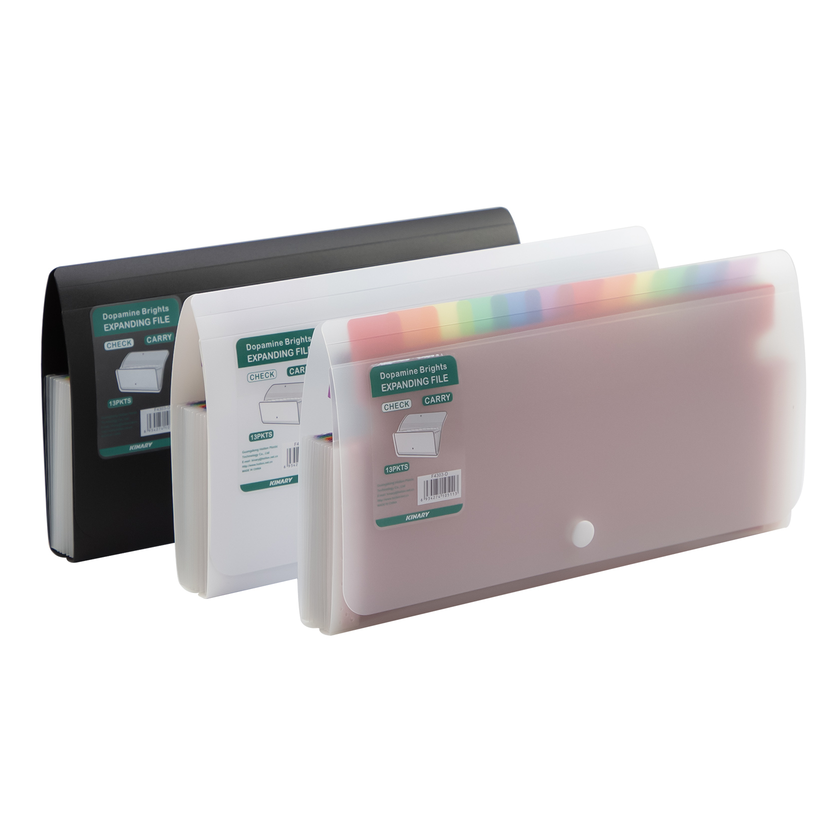F4303-D | Carry ExpandingFile/13pkt /Button Closure