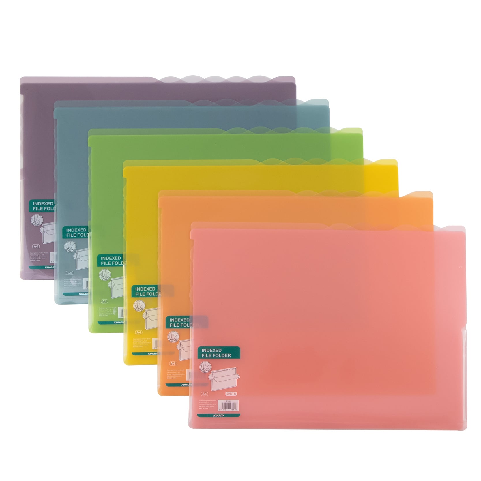 E358 | Colored Indexed FileFolder /5 pockets  