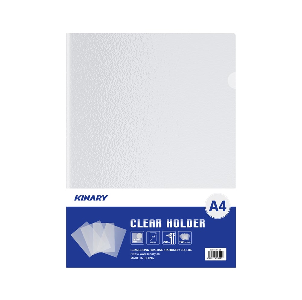 E310-20-NE | A4 Clear Holder( L SHAPE FOLDER )