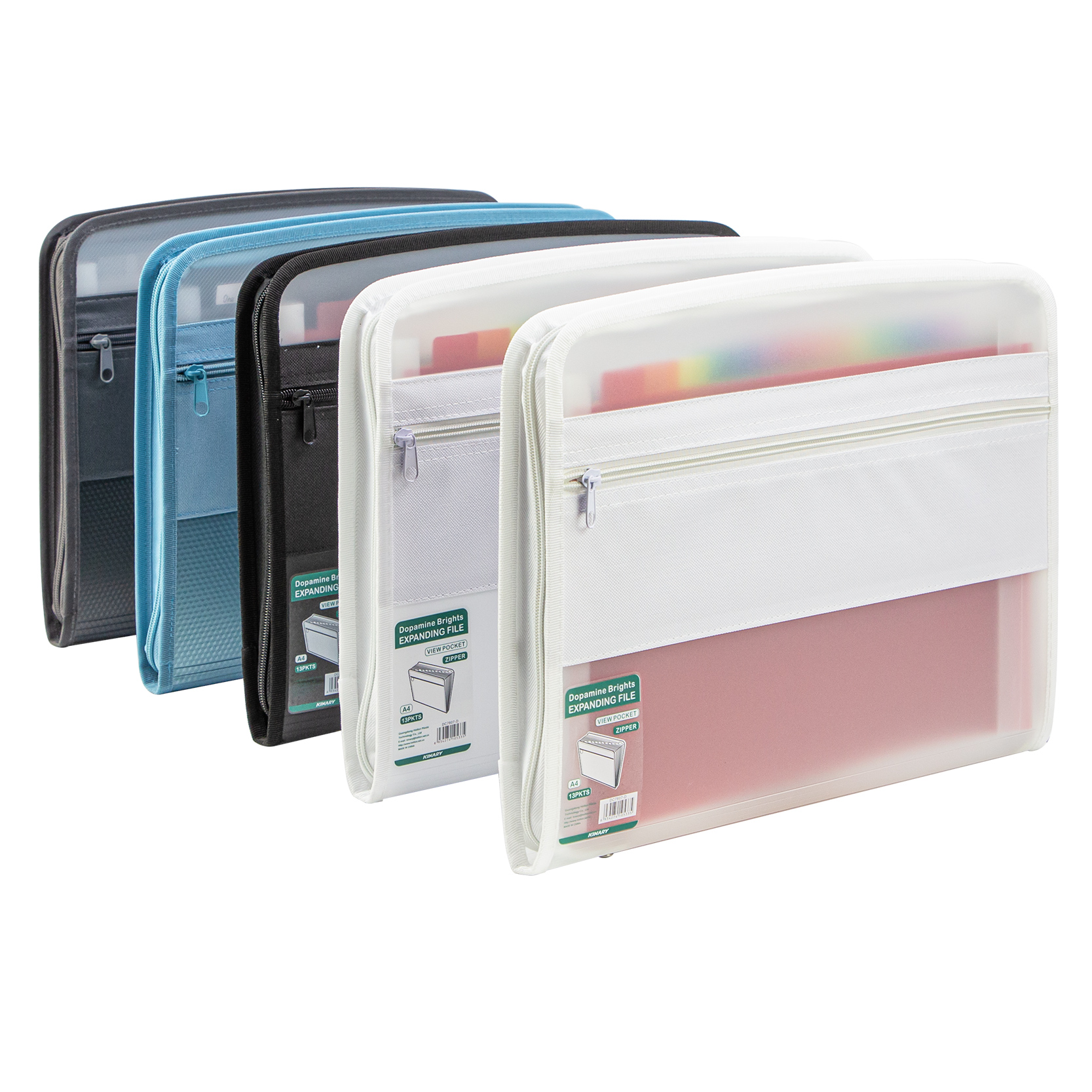 DC7607-D | Expanding File 13pkt/ View Pocket / Zipper  