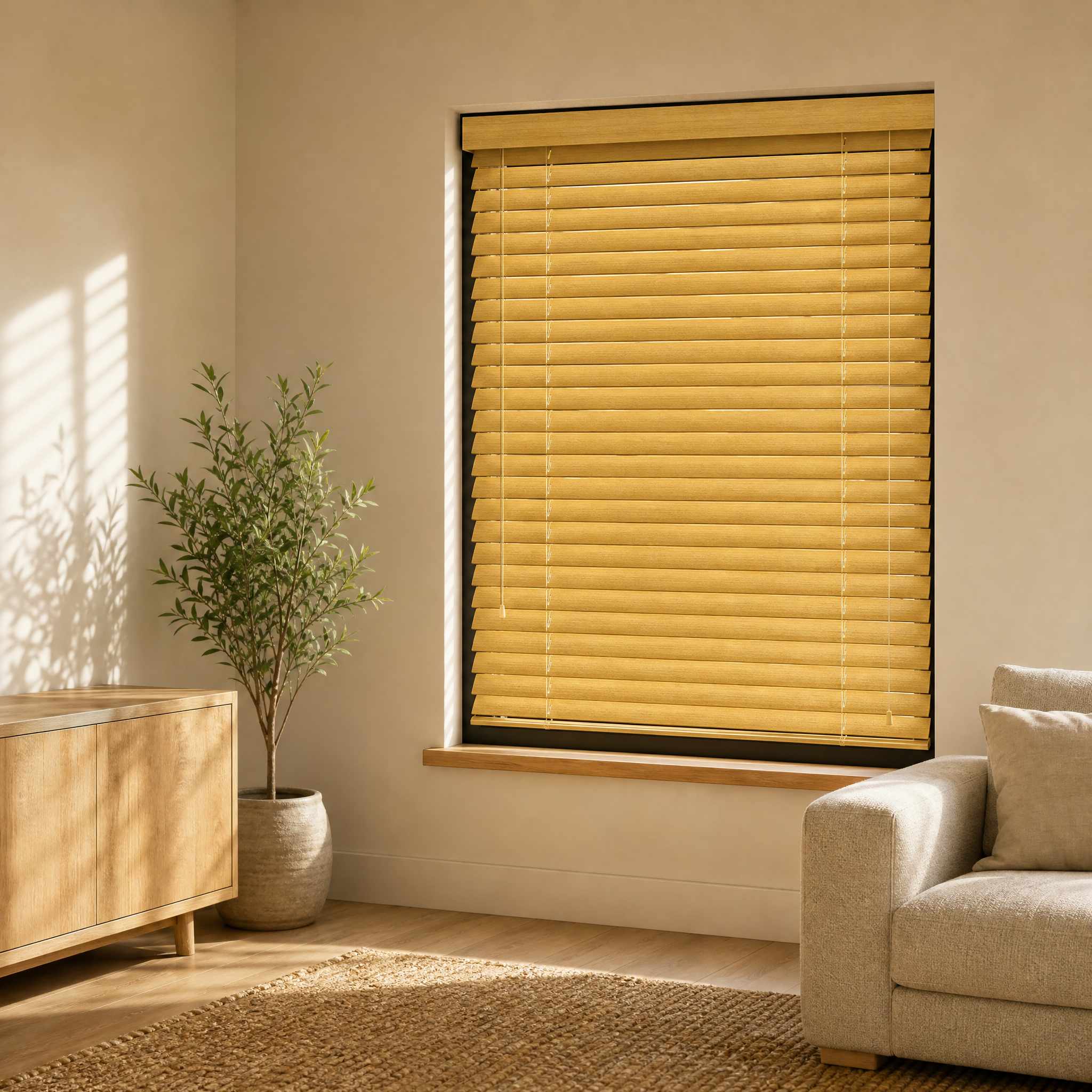 Wood Venetian Blinds | Kiln-Dried Basswood Slat Blinds