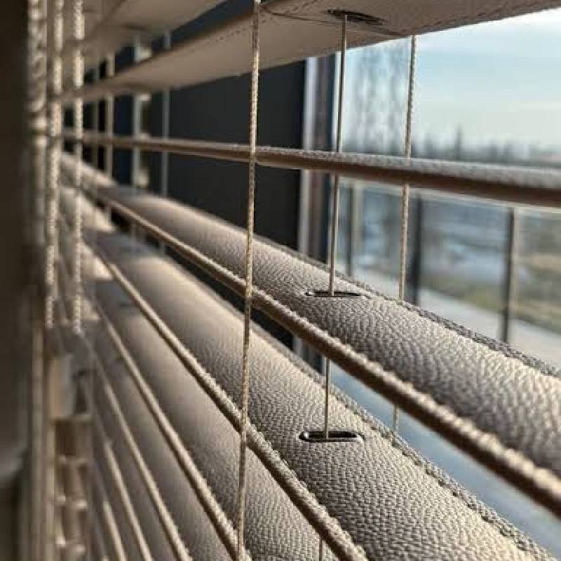 Made-to-Measure Leather Venetian Blinds - Luxury Window Treatments Graceblind