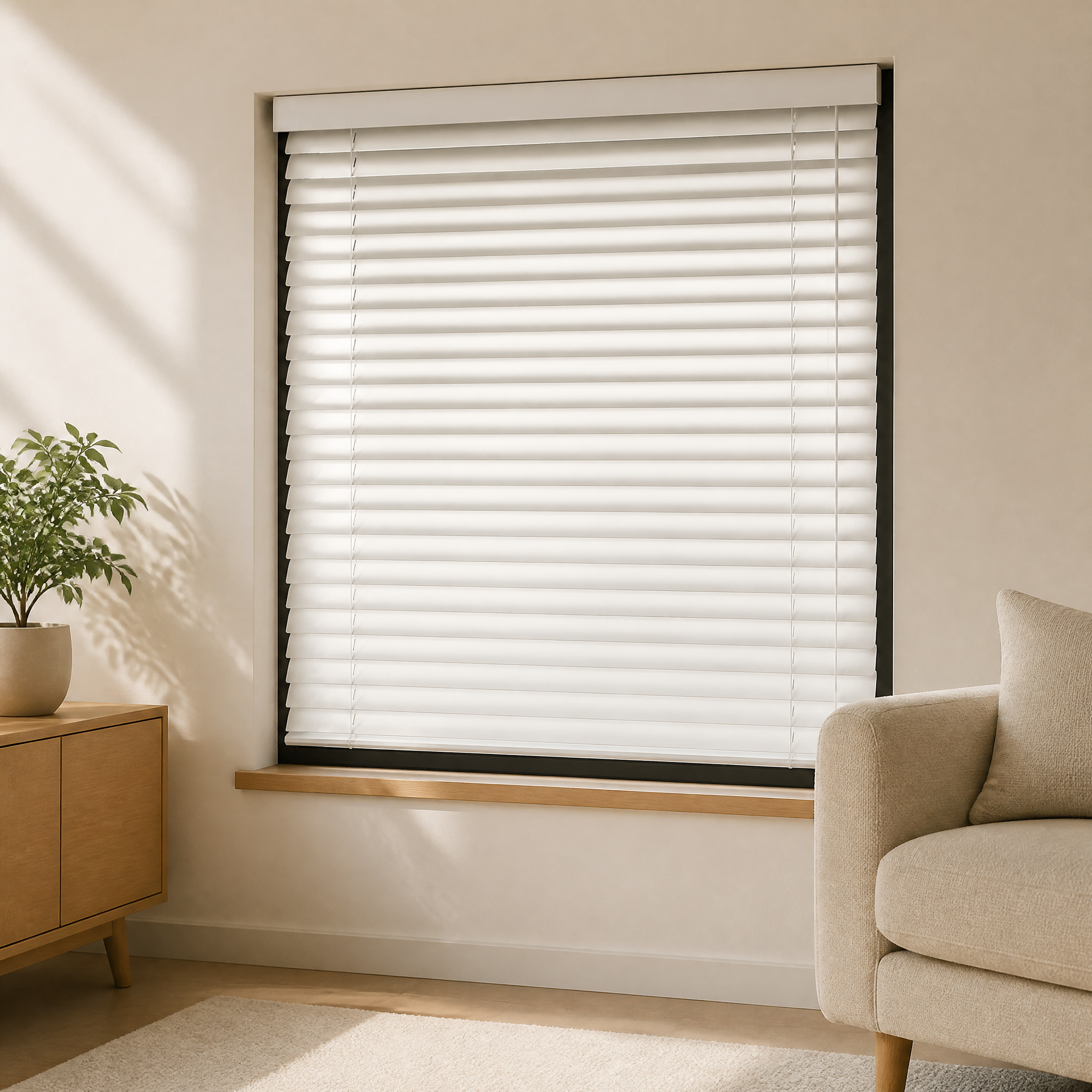 Aluminum Venetian Blinds | Slim Horizontal Slat Blinds