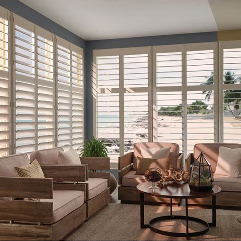 Custom Size Window White Best Wooden Plantation Shutters Basswood Wooden Shutter