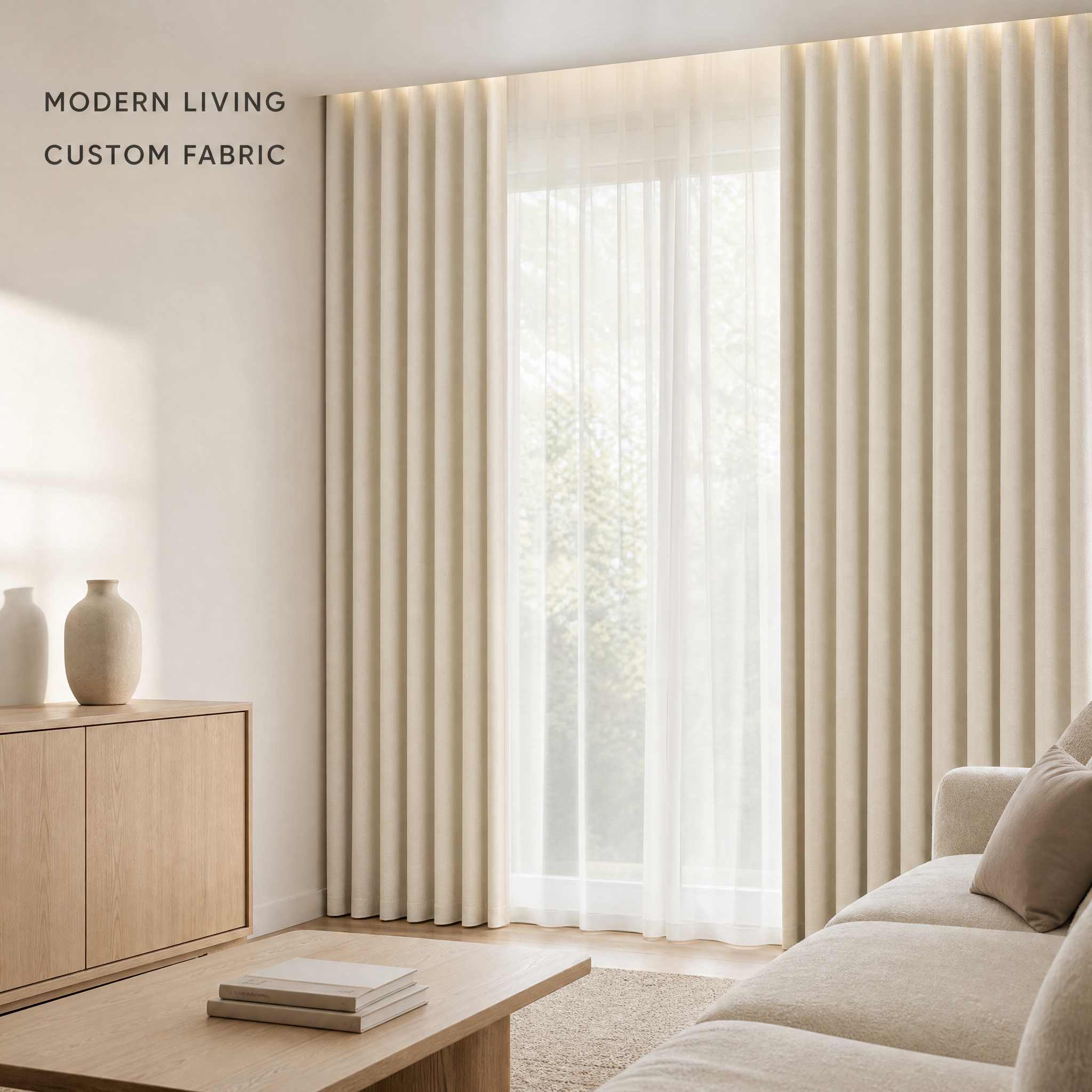 Cortinas personalizables Xinghe de tejido texturizado | Serie de diseño de 5 colores