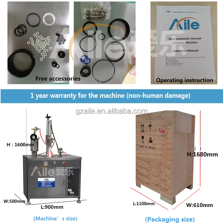 product factory direct industrial filling equipment semi automatic aerosol gas filling machine  for sale-6