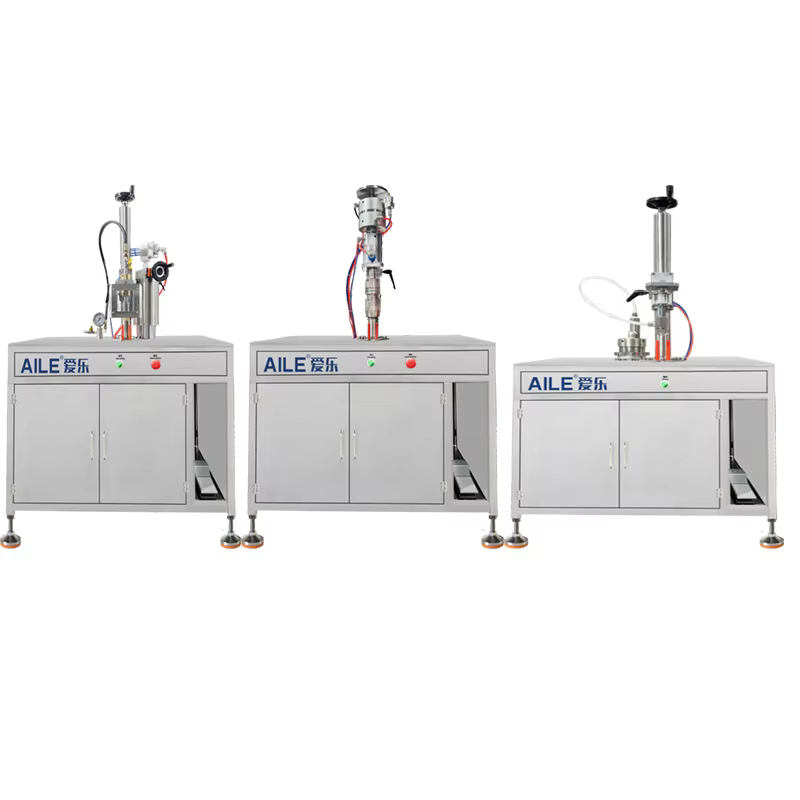 Semi-Automatic Aerosol Filling Machine Set (3 Separate Stations) for Liquid, Crimping & Gas