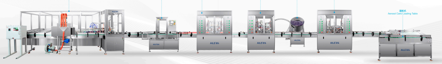 Standard automatic aerosol filling machine system for medium capacity
