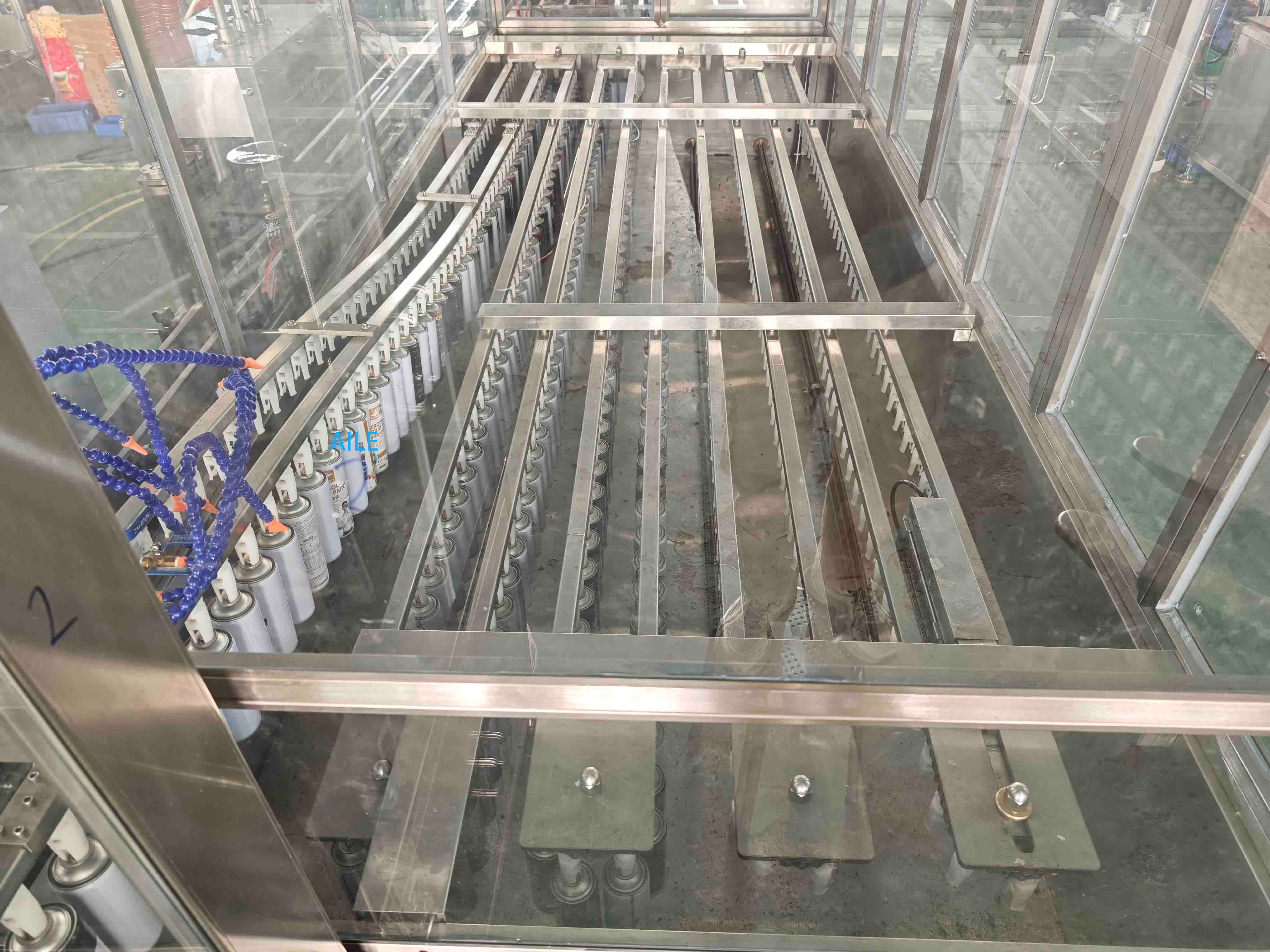 Aerosol manufacturing quality control and leakage inspection