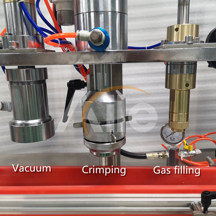 3-in-1 Vacuuming, Crimping, and Gas Filling Working Heads
