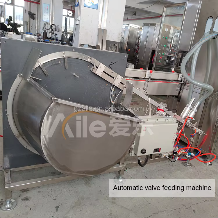 product cost effective industrial filling line equipment for cosmetic chemical products aerosol cans valve feeding machine-6