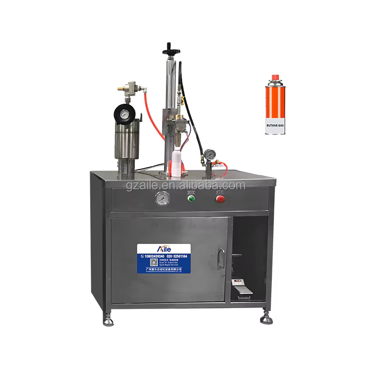 Factory Direct Industrial Filling Equipment Semi-Automatic Aerosol Gas Filling Machine  for Sale details