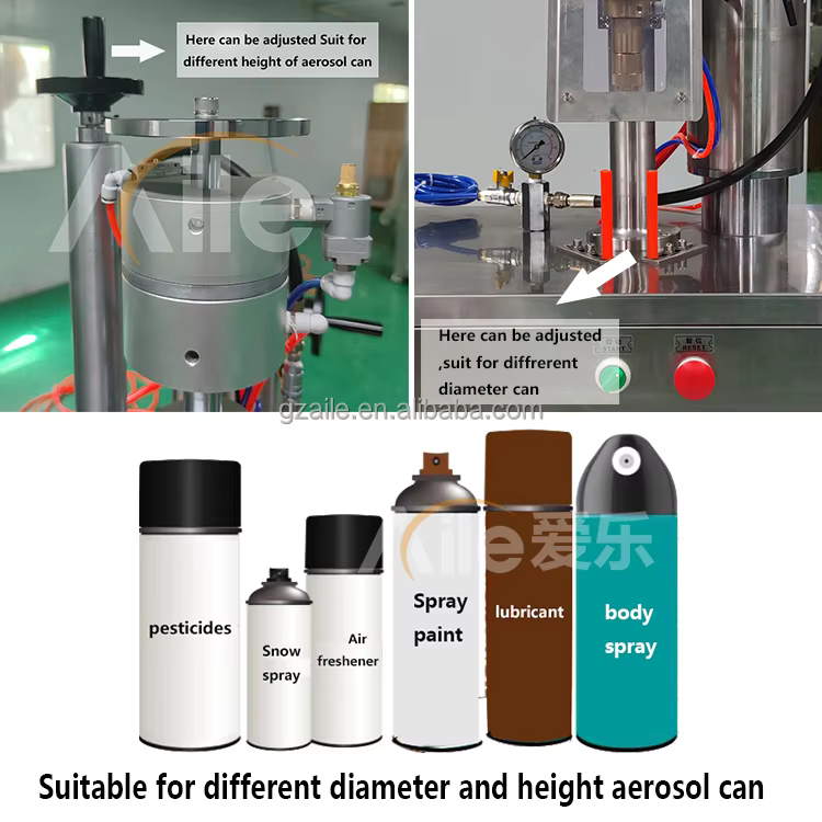 product factory direct industrial filling equipment semi automatic aerosol gas filling machine  for sale-5