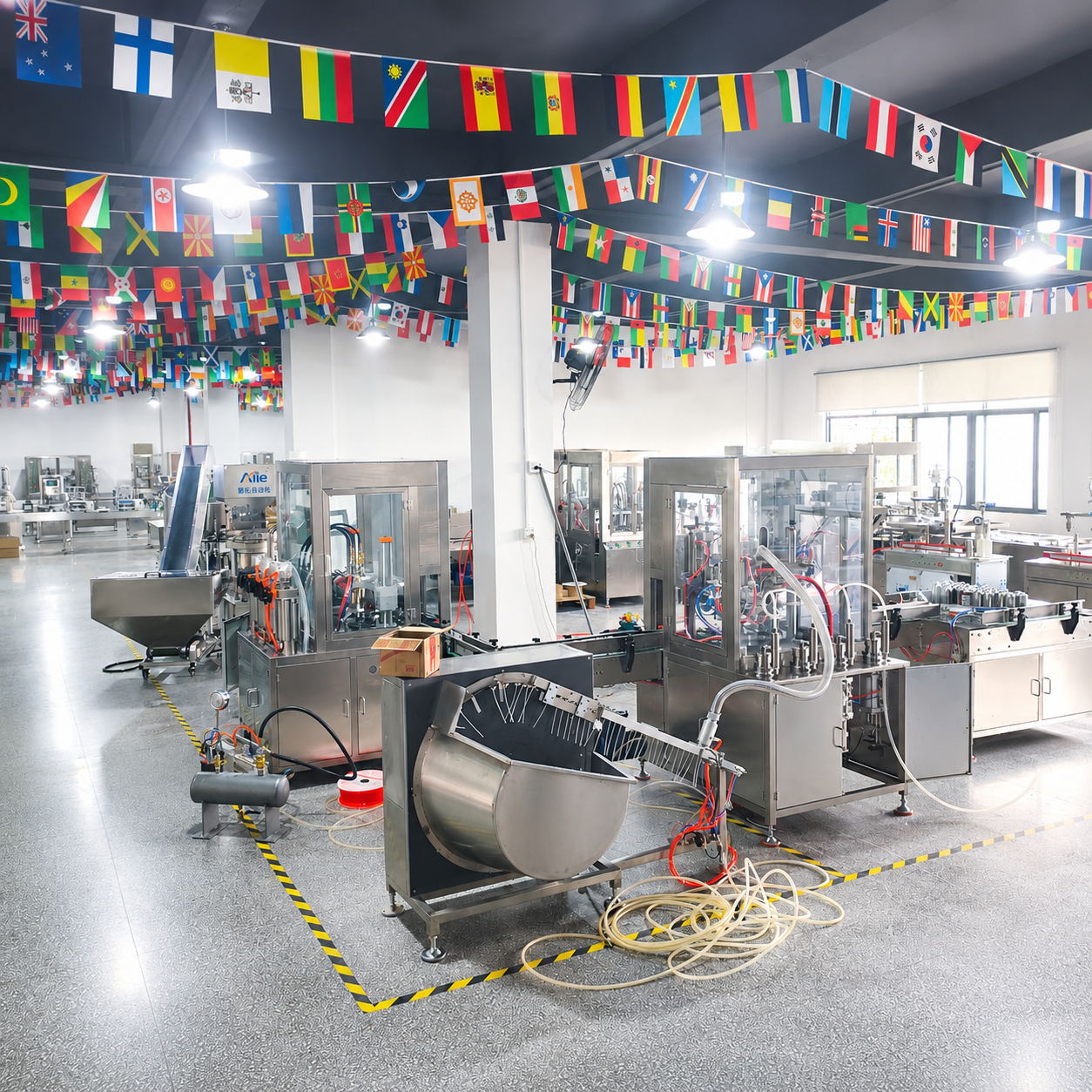 Automated spray paint aerosol filling machine for high speed production