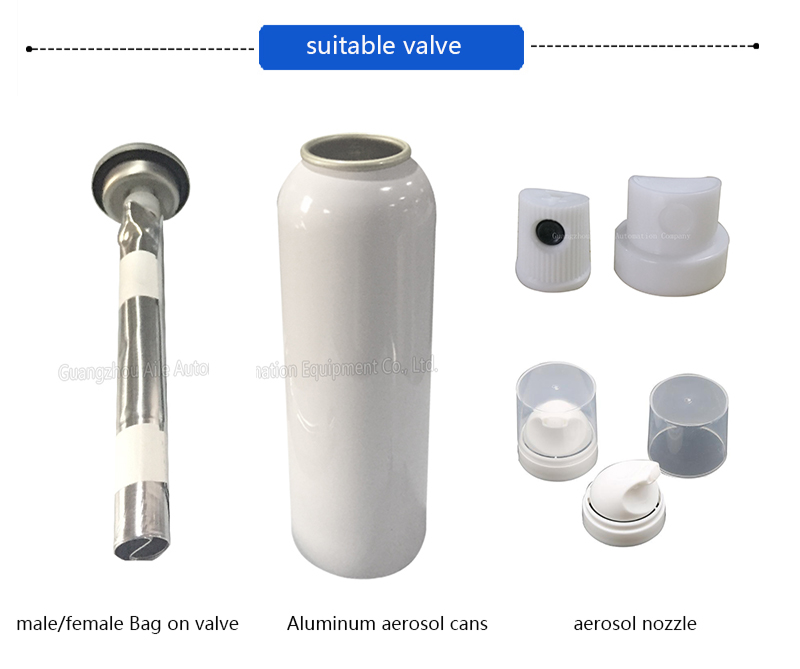 Facial mist bag on valve packaging internal structure