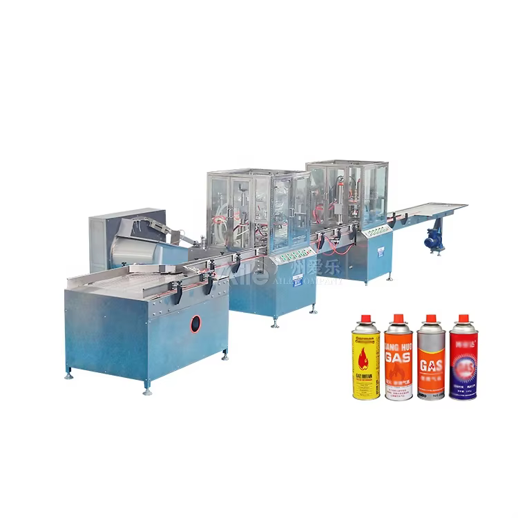 Automatic Lubricating Oil Aerosol Filling Machine | Crimping & Gas Filling Production Line