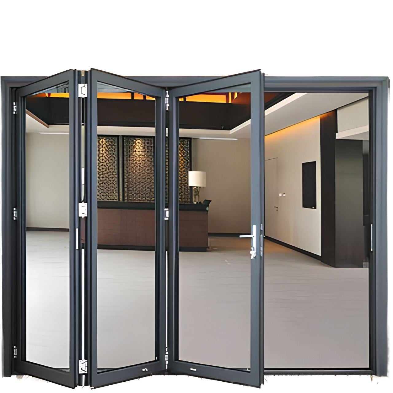 Manufacturers Custom Hurricane Proof Impact Security Aluminium Sliding Bi Folding Doors Aluminum Bifold Doors