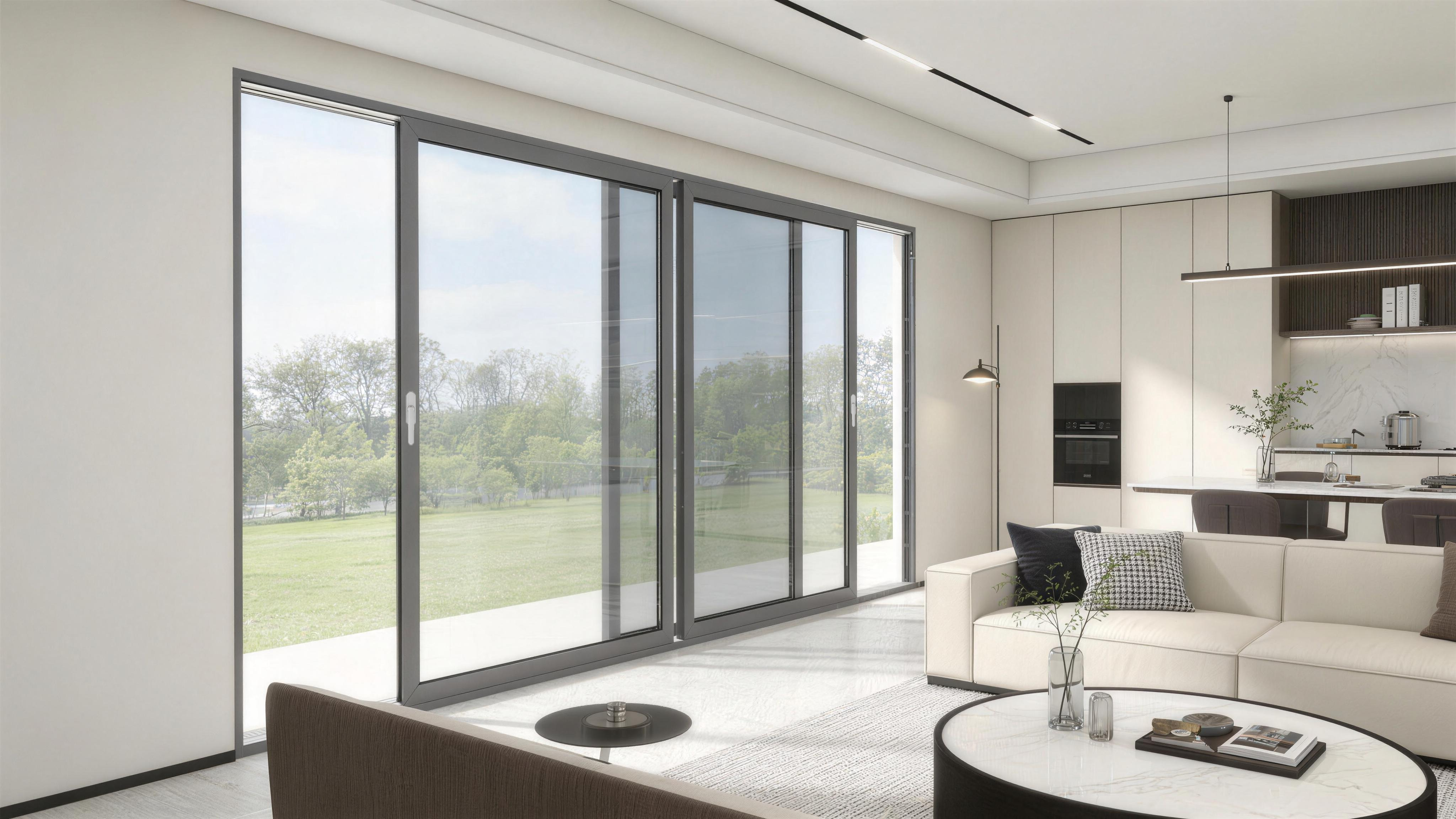 plain aluminum 80 series sliding doors-0