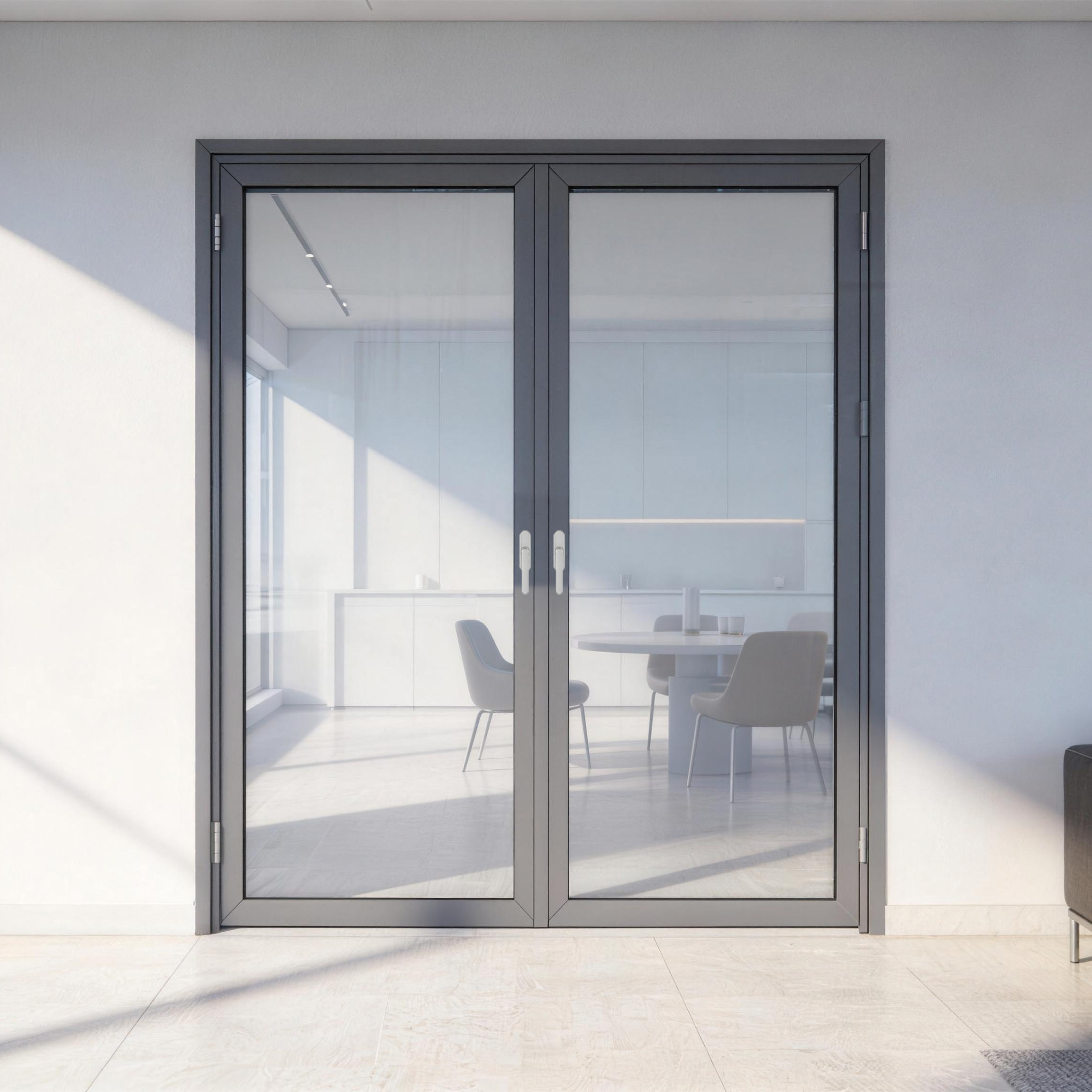 60 Series Plain Aluminum Outward Opening Door