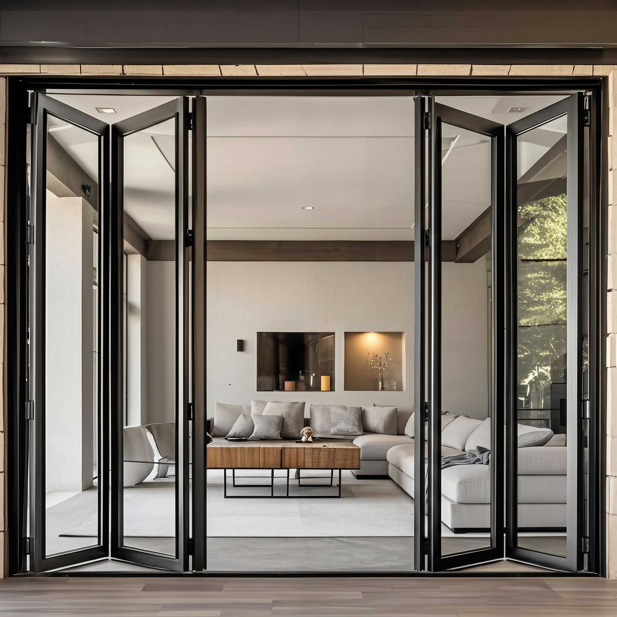 as2047 australian certified tempered glass folding door-0