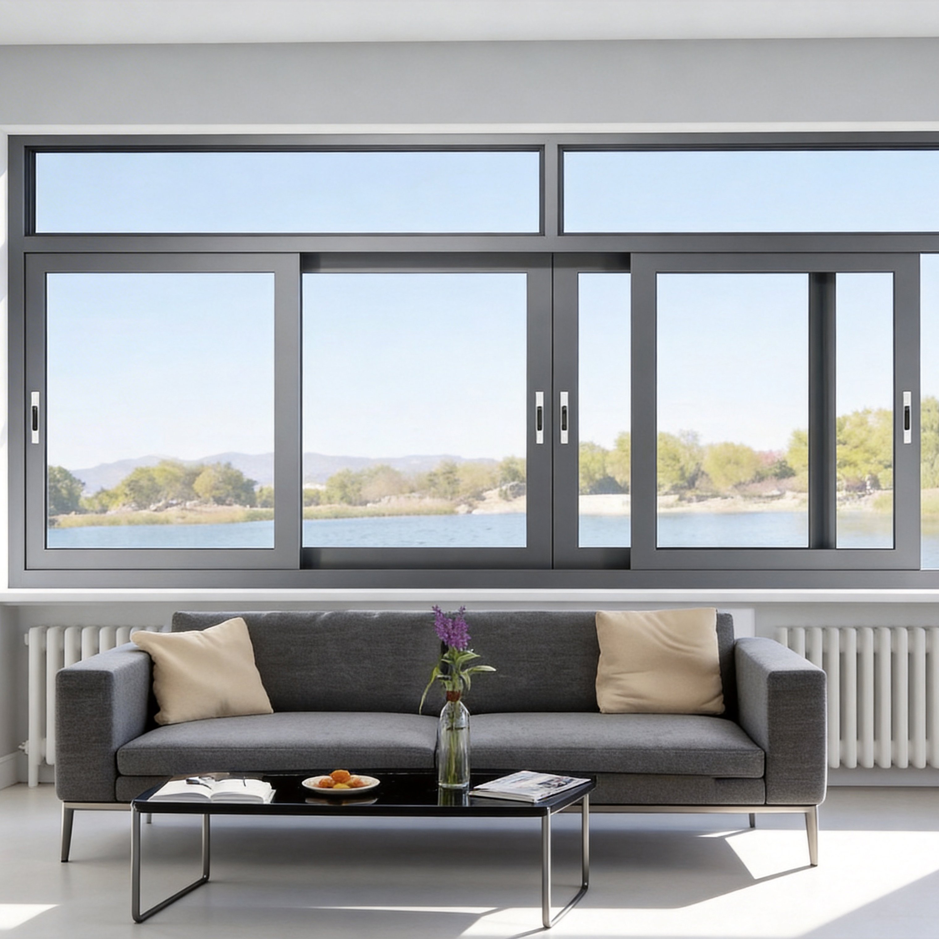 90mm aluminum alloy sliding window that is waterproof, heat-insulating, and soundproof.