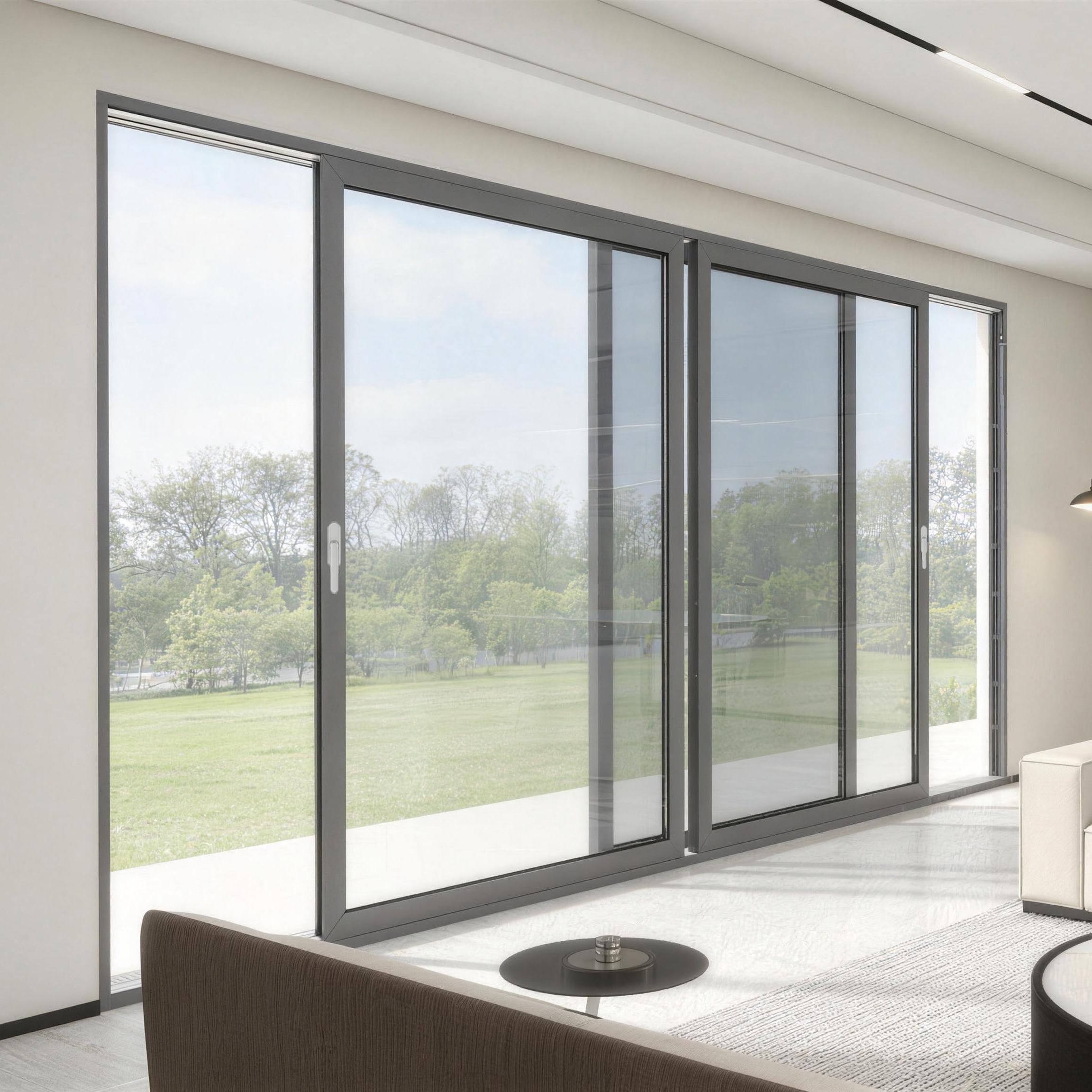 90 Series Plain Aluminum Sliding Door