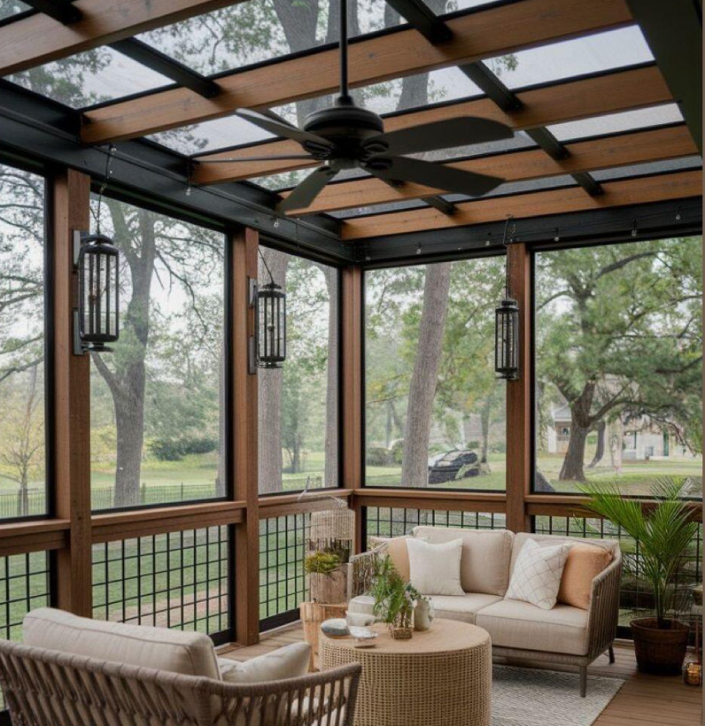 Aluminum Glass Sunroom Folding Door Modern Design Outdoor Winter Garden Thermal Break Double Glazed Customized Patio Room