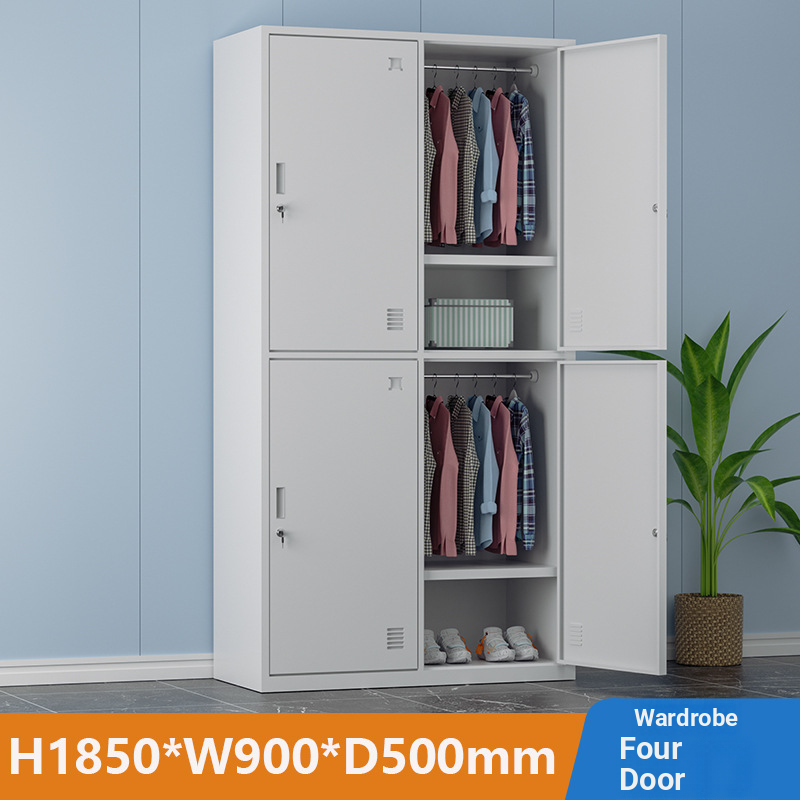 6 Door Wardrobe Safe Inside Lockable Multi-purpose Cupboards Clothing Cabinets Metal Lockers Steel Home Furniture Closets