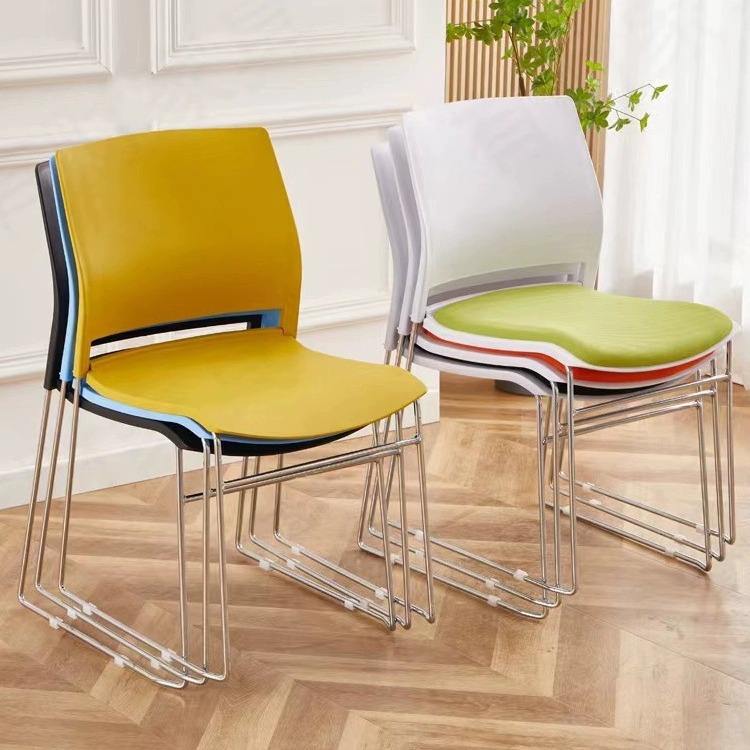 Custom Colors Ergonomic High Back Office Chair Stackable Steel Frame With Cushion Meeting Chair Conference Chair Visitor Chair