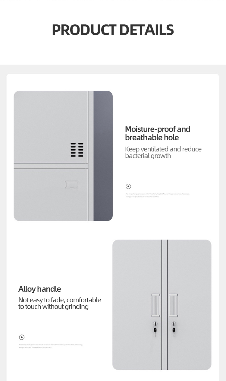 Free Consultation Metal Storage Locker 6 Doors Key Lock for Employees Home Office Gym-Weatherproof Durable Requires Assembly