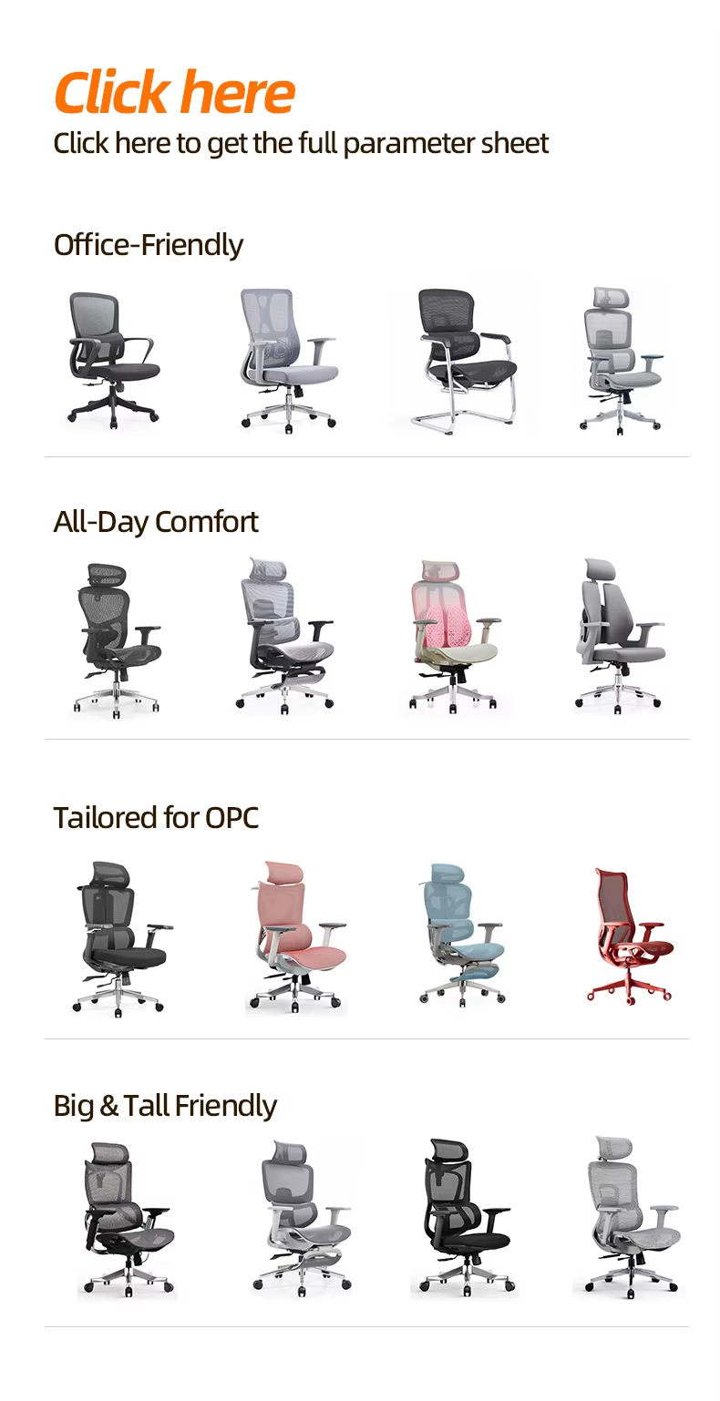 Ergonomic Modern Mesh Chair Adjustable Extendable Waist Support for Home Comfortable Long Sitting Gaming Office Use Reclining