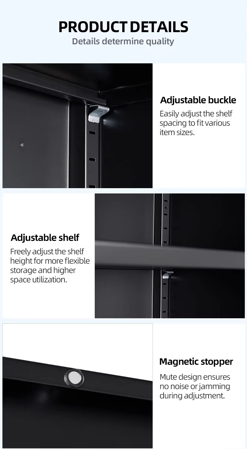 MYOUBAO Office Storage Cabinets Garage Metal File Cabinet Locker with Lock,Adjustable Shelves for Home Office