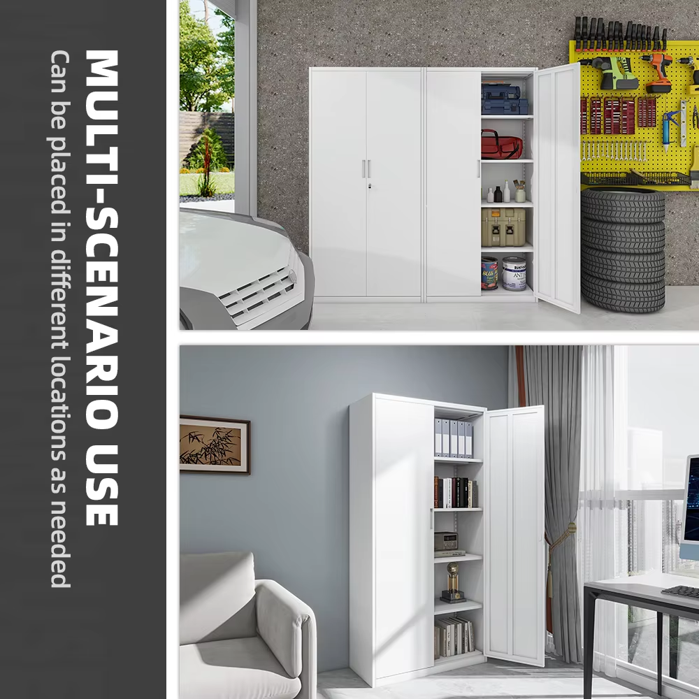 Metal Garage Storage Cabinet Modern Metal File Cabinet Office Steel 2 Door Filing Cabinets for Storage