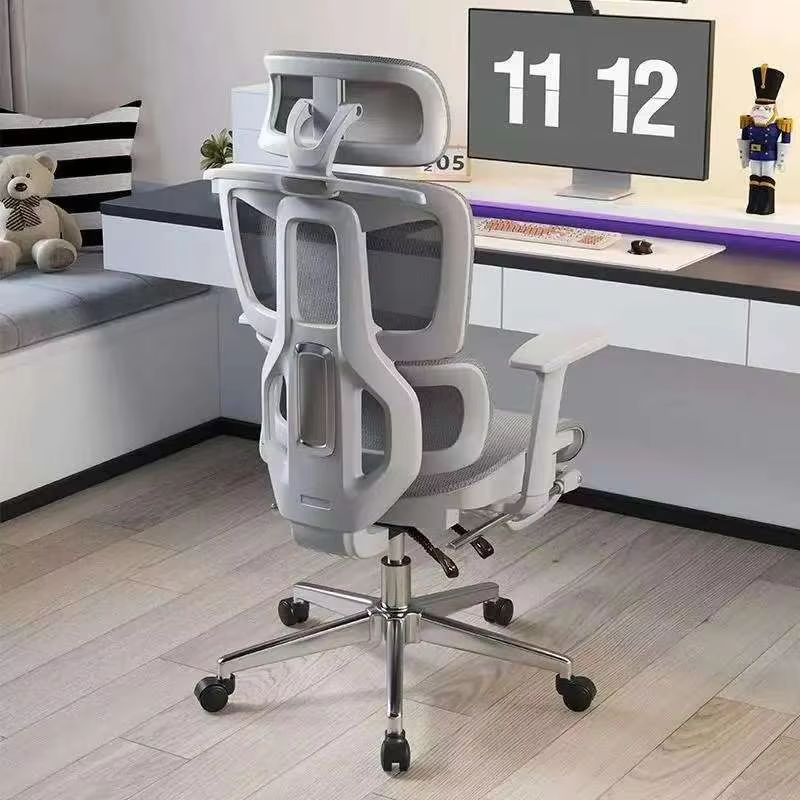 YouBao Mesh Ergonomic Office Chair with Adjustable Height Swivel Footrest Lumbar Support Adjustable Headrest-Contemporary Design