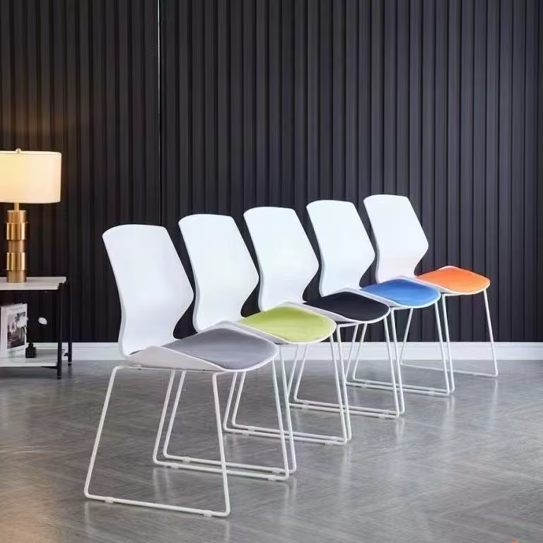Custom Colors Ergonomic High Back Office Chair Stackable Steel Frame With Cushion Meeting Chair Conference Chair Visitor Chair