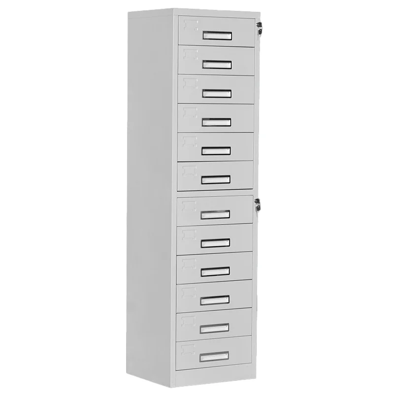 Modern Steel File Cabinet with Key Lock Durable Multi-Drawer Storage for Office & Bedroom Use