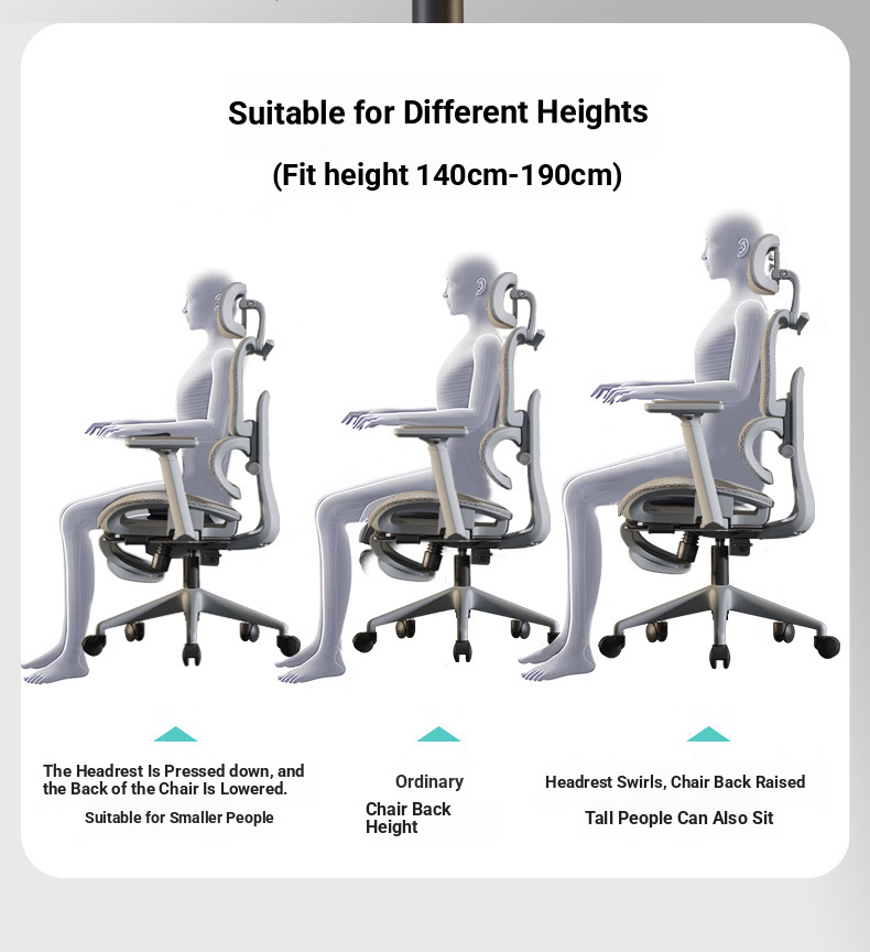 Modern Mesh Office Chair Adjustable Height Ergonomic Design Plaid Back Hollow Seat Stainless Steel Frame Foam Home Long Sitting