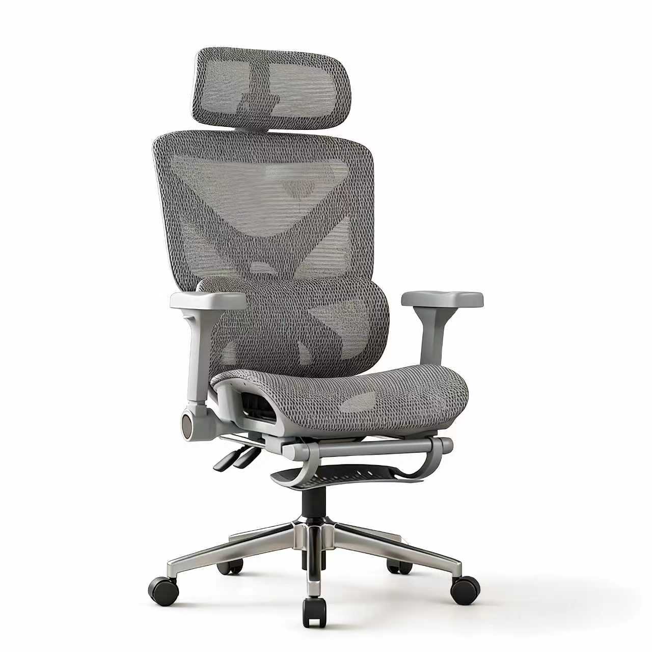 Executive Office Chair with Footrest and Headrest - Ergonomic Design with Adjustable Arms for Home and Business