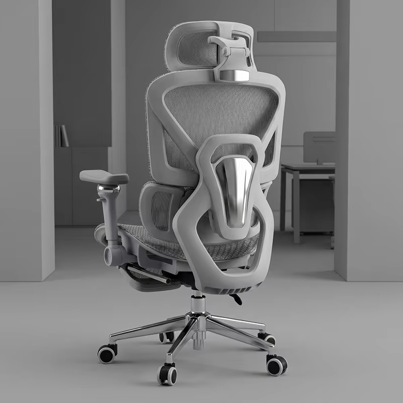Ergonomic Modern Mesh Chair Adjustable Extendable Waist Support for Home Comfortable Long Sitting Gaming Office Use Reclining