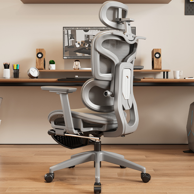 Ergonomic Modern Mesh Chair Adjustable Extendable Waist Support for Home Comfortable Long Sitting Gaming Office Use Reclining