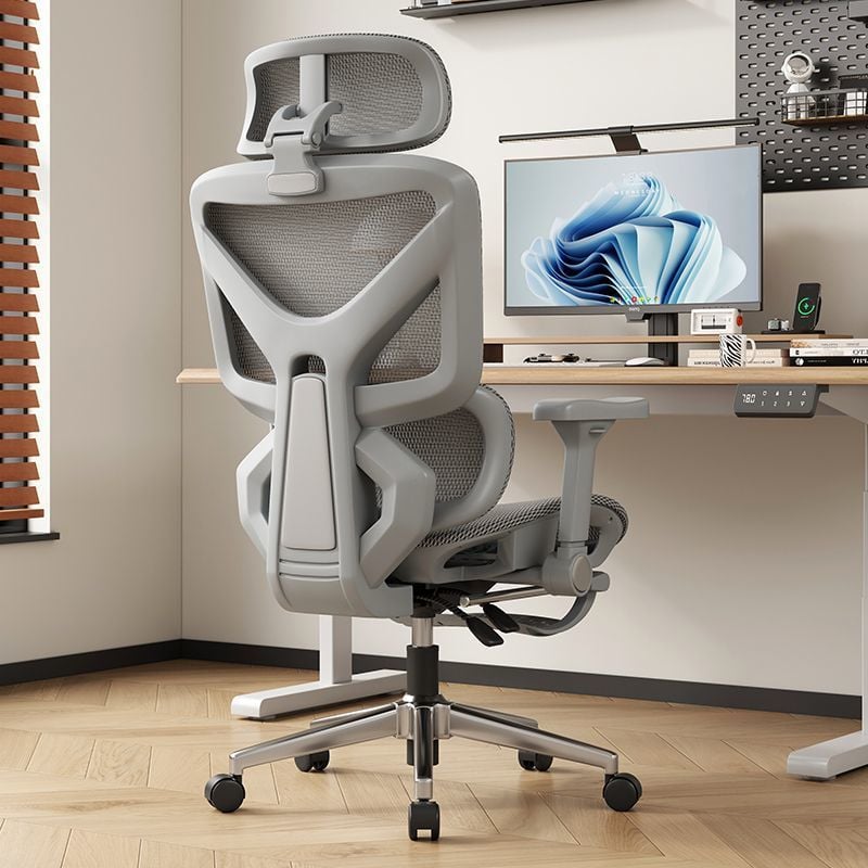 300lbs Load Capacity Ergonomic Computer Chair Wide Seat Swivel Recliner Height Adjustable