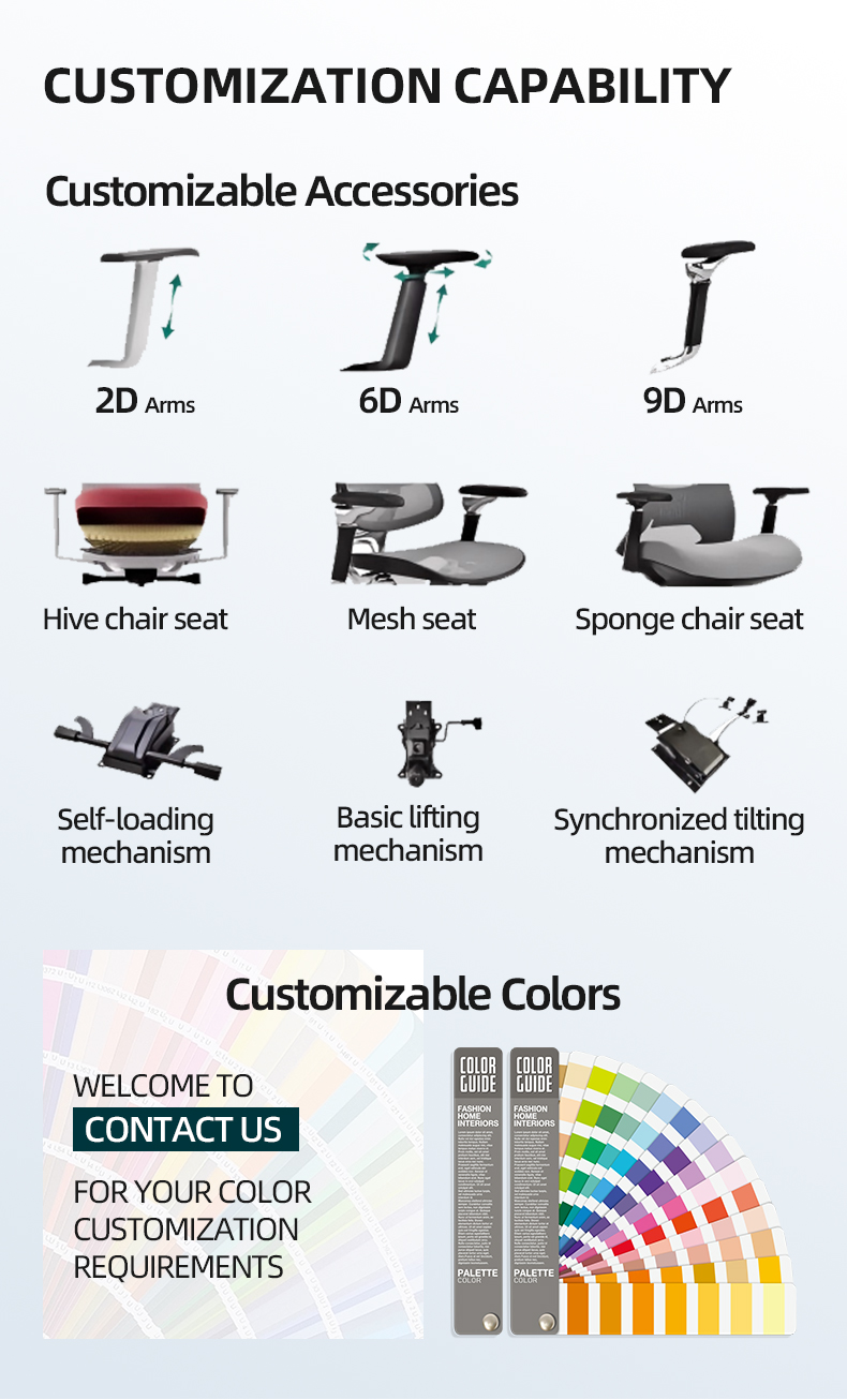 Bulk Sale Ergonomic Office Chair with Footrest Adjustable Lumbar Support Computer Desk Chair Executive Swivel Mesh Office Chair