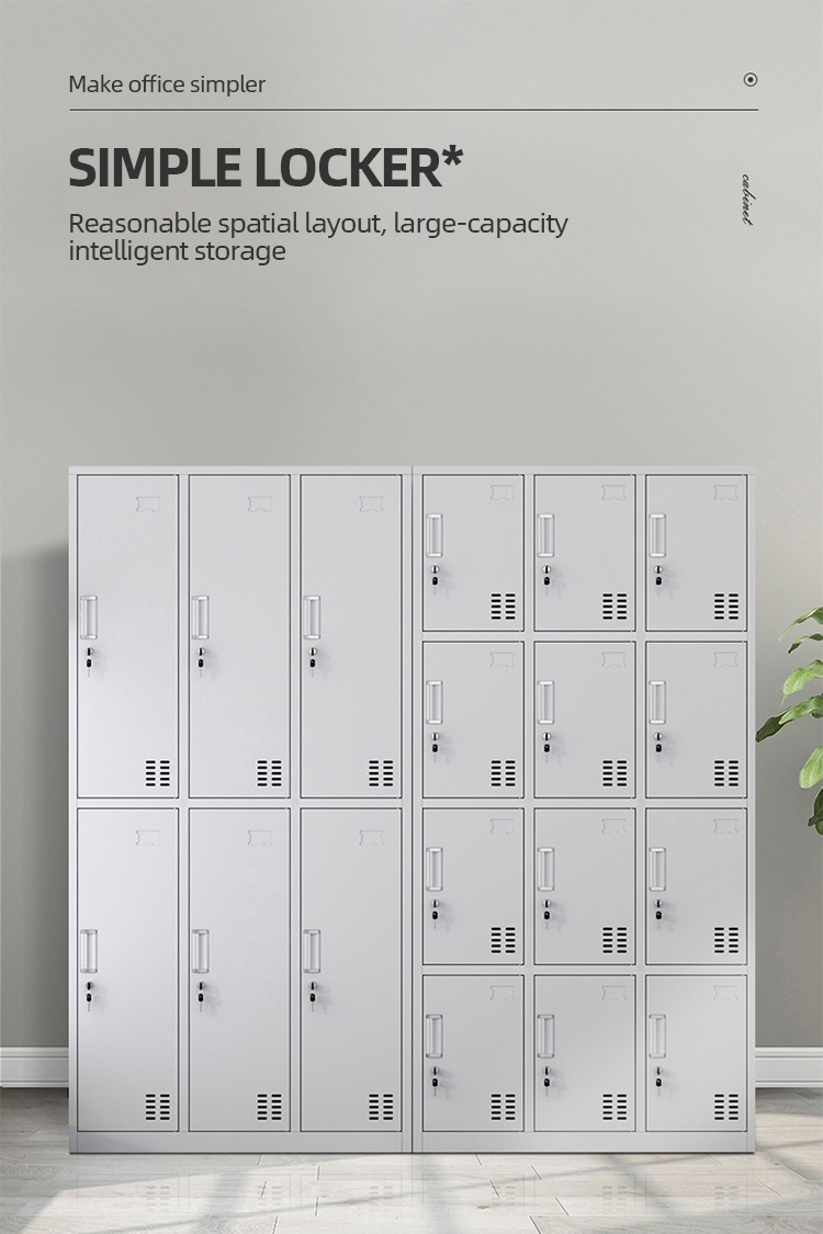 Free Consultation Metal Storage Locker 6 Doors Key Lock for Employees Home Office Gym-Weatherproof Durable Requires Assembly