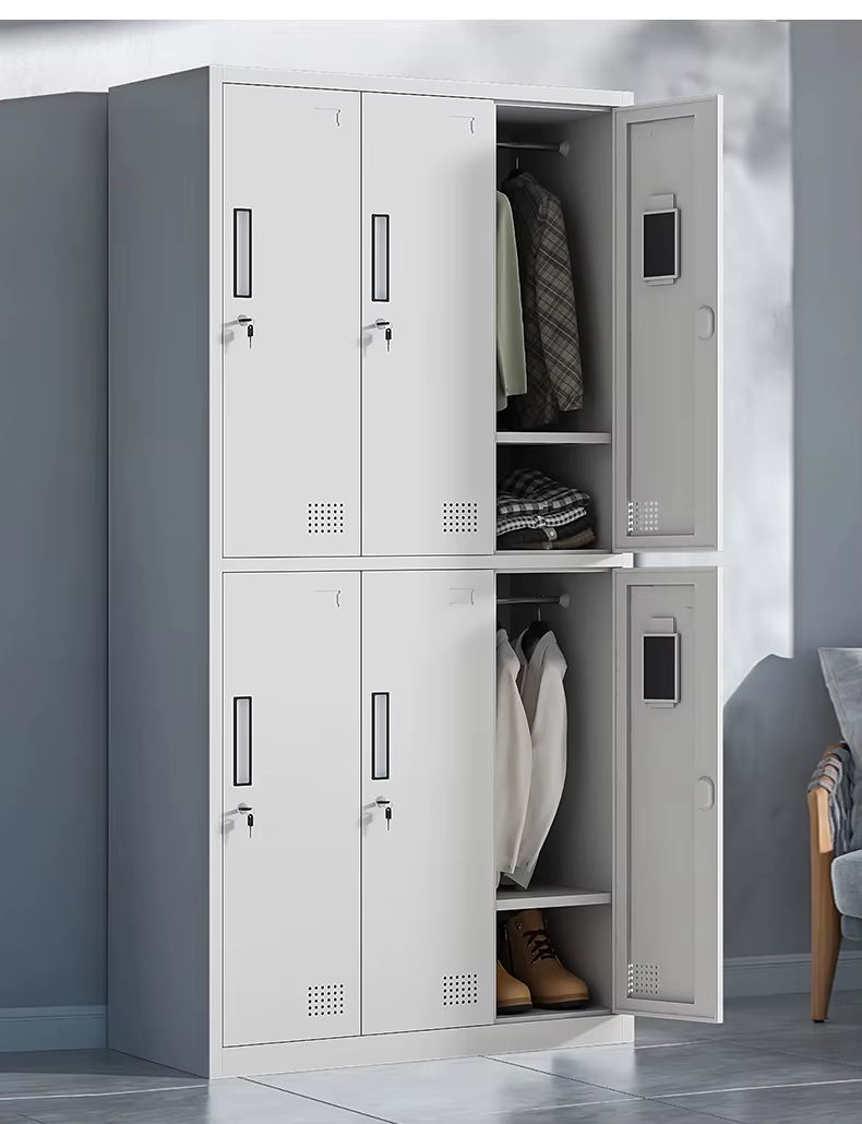 Customized 6-Door Steel Modern Multi-functional Save Space Storage Locker Gym School Office Staff Metal Changing Room Workshop